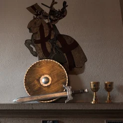 BOUCLIER GUERRIER MÉDIÉVAL VIKING CHEVALIER 40CM