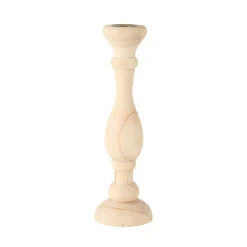 BOUGEOIR BOIS WOODIE 24CM NATUREL