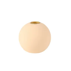 BOUGEOIR CÉRAMIQUE BOULE DÉSERT ROSE 8.2X9CM NUDE