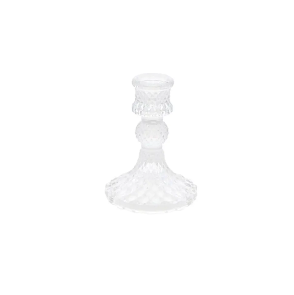 BOUGEOIR FLAMBEAU 8X10.5CM TRANSPARENT