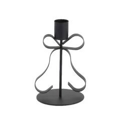 BOUGEOIR MÉTAL N?'UD ANDRÉA 13X9.5X8CM NOIR