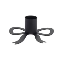 BOUGEOIR MÉTAL N?'UD NIRA 8.5X9.5X3CM NOIR