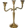 BOUGEOIR MÉTAL OR 3 TÊTES 27CM