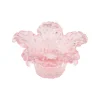 BOUGEOIR VERRE NYMPHEA 12.5X6CM ROSE