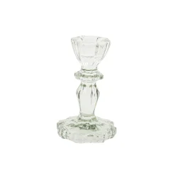 BOUGEOIR VERRE SALVIA 11CM VERT SAUGE