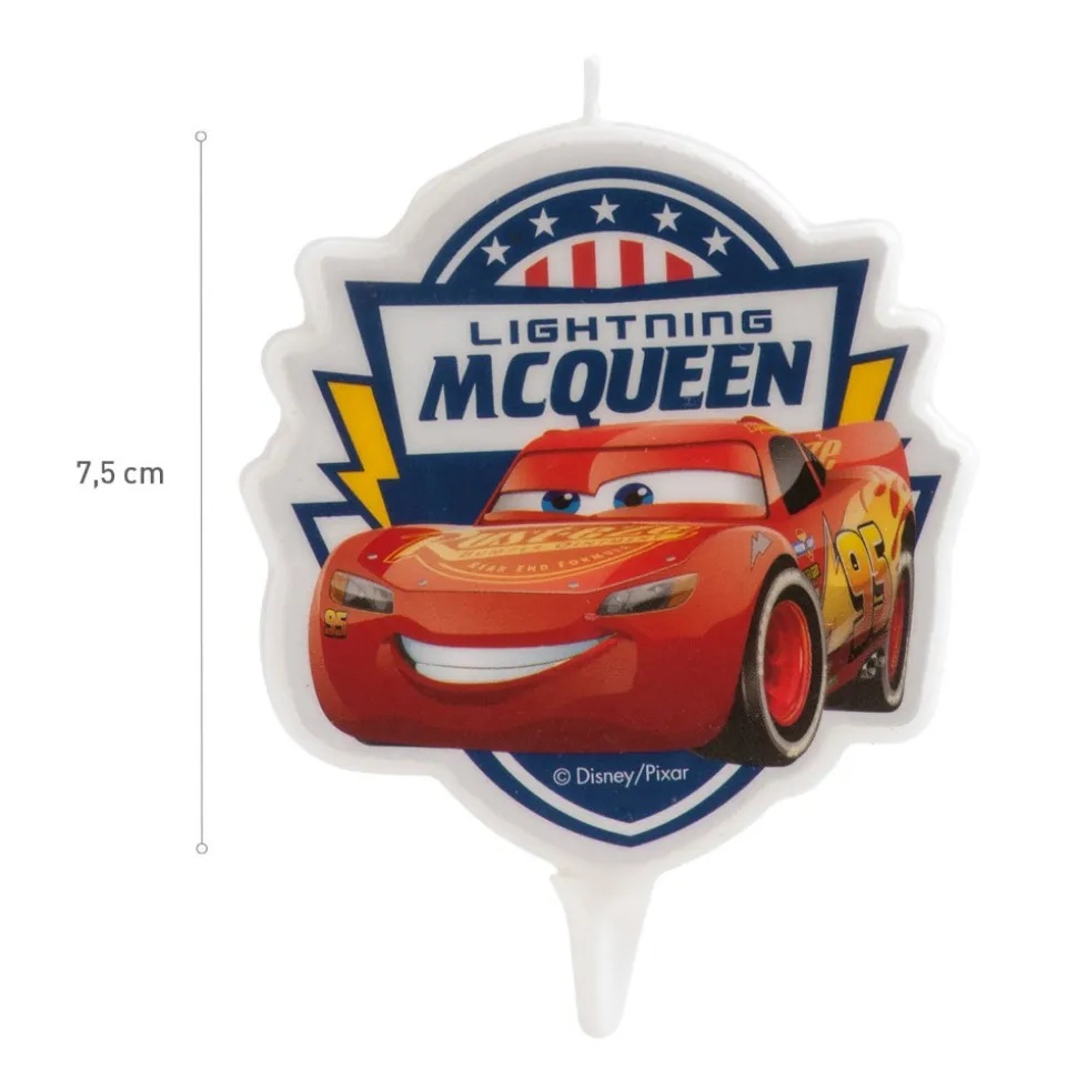 BOUGIE ANNIVERSAIRE 2D CARS 7.5CM