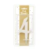 BOUGIE ANNIVERSAIRE GÉANTE BLANCHE - CHIFFRE 4