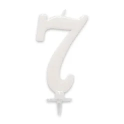 BOUGIE ANNIVERSAIRE GÉANTE BLANCHE - CHIFFRE 7