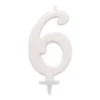 BOUGIE ANNIVERSAIRE GÉANTE BLANCHE - CHIFFRE 6
