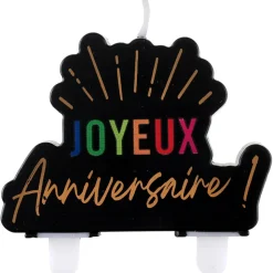BOUGIE ANNIVERSAIRE MULTI 8.1X7.5CM