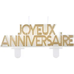 BOUGIE ANNIVERSAIRE STAR 8X7CM OR