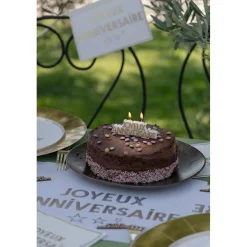 BOUGIE ANNIVERSAIRE STAR 8X7CM OR