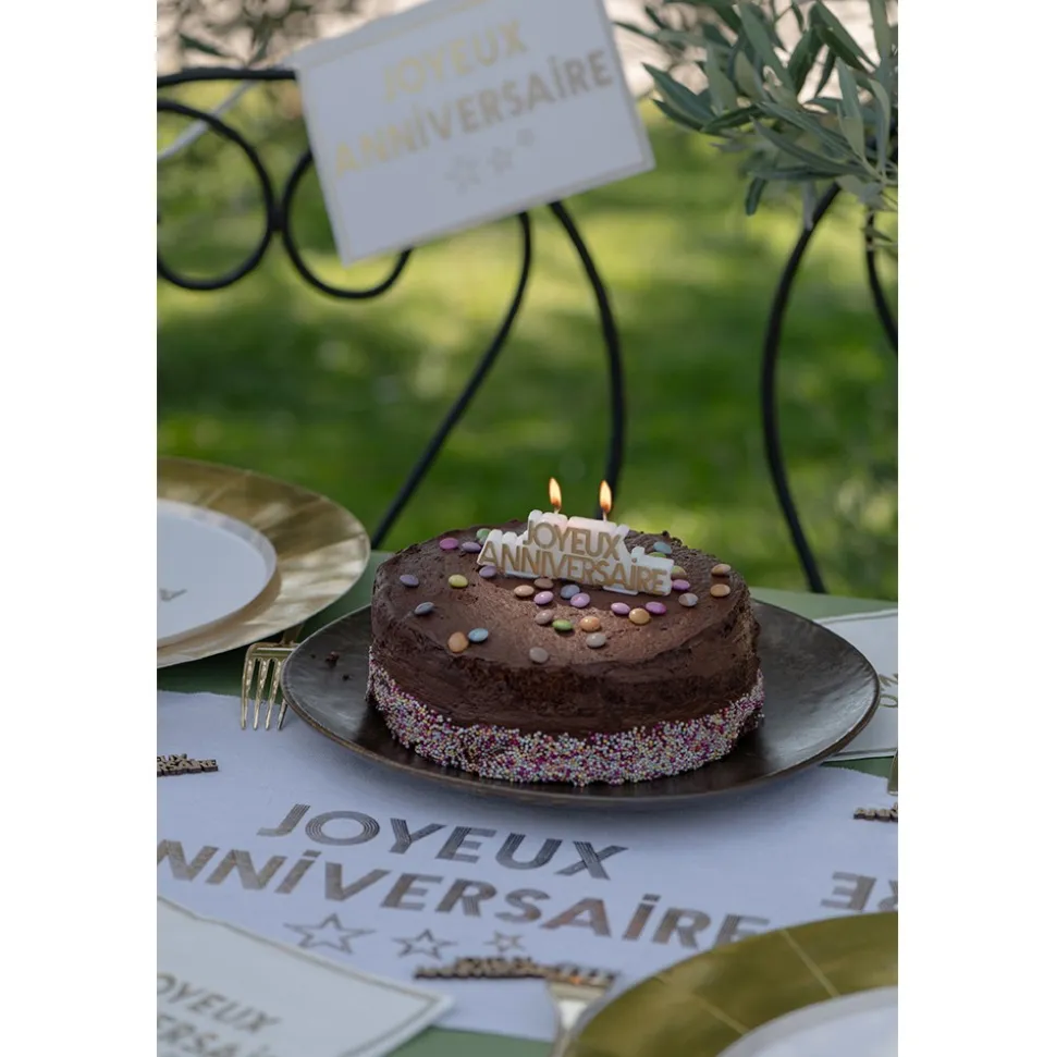 BOUGIE ANNIVERSAIRE STAR 8X7CM OR