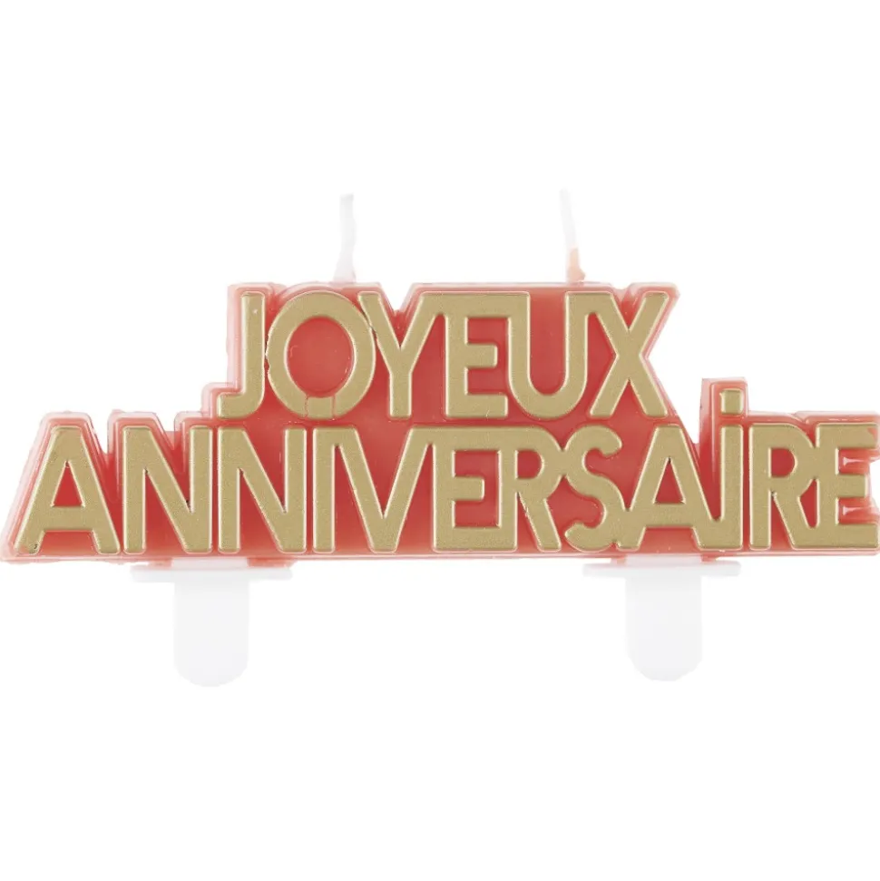 BOUGIE ANNIVERSAIRE STAR 8X7CM TERRACOTTA
