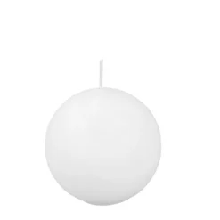 BOUGIE BOULE SÉCURITÉ 10H 60MM BLANC