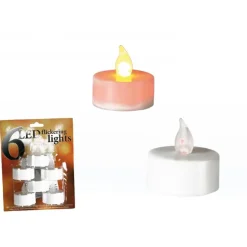 6 BOUGIE CHAUFFE-PLAT LED 4 x 4 CM