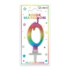 BOUGIE CHIFFRE 0 6.2CM MULTICOLORE