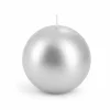 BOUGIE CIRE SPHÈRE 10H 60MM ARGENT