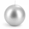 BOUGIE CIRE SPHÈRE 23 H 80MM ARGENT