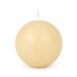 BOUGIE CIRE SPHÈRE 23H 80MM CRÈME