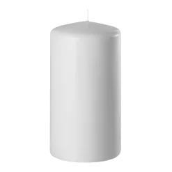 BOUGIE CYLINDRE SÉCURITÉ 15H 70X50MM GRIS CLAIR