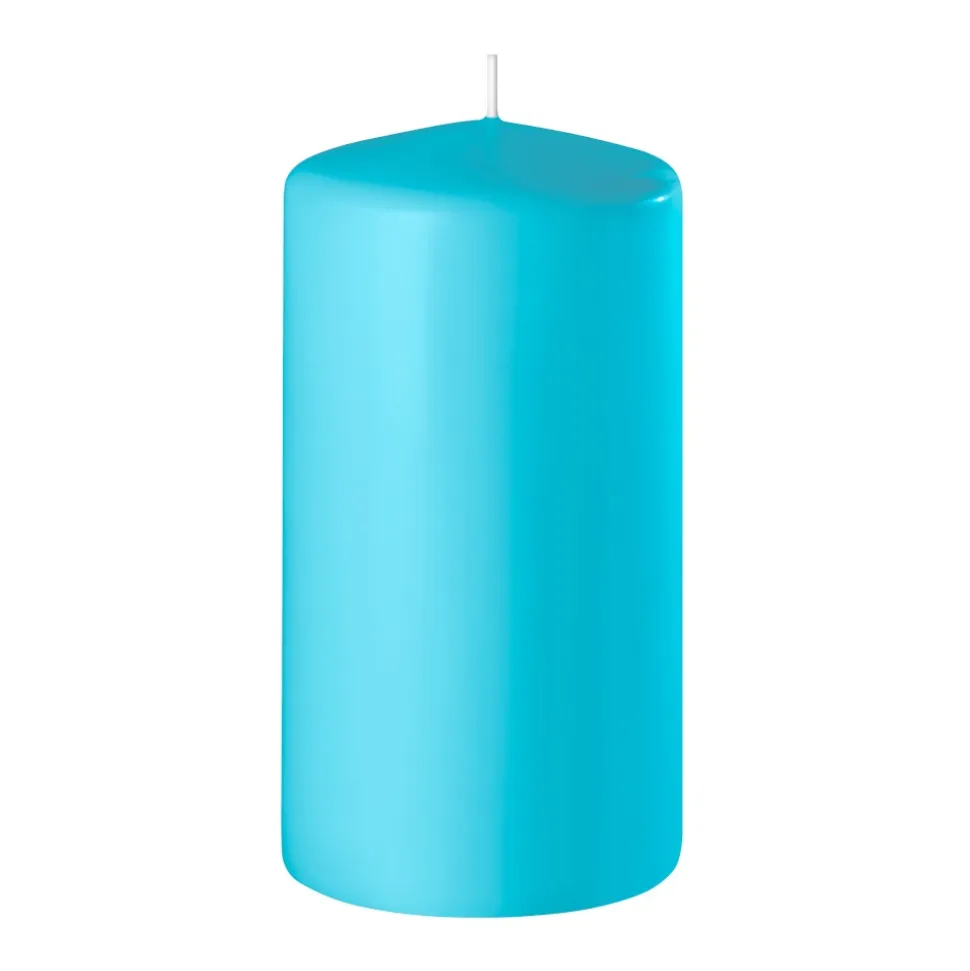 BOUGIE CYLINDRE SÉCURITÉ 15H 70X50MM TURQUOISE