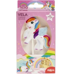 BOUGIE D'ANNIVERSAIRE LICORNE 8CM