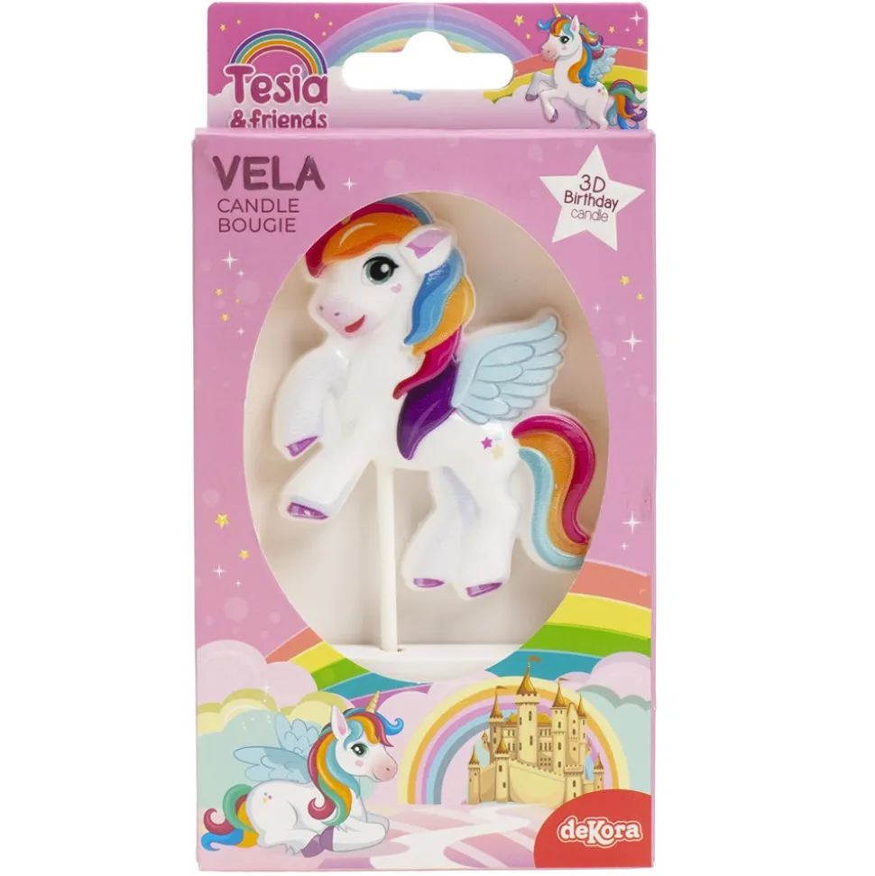 BOUGIE D'ANNIVERSAIRE LICORNE 8CM