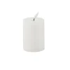 BOUGIE LED CYLINDRIQUE CIRE BRILLANT 10X7CM BLANC