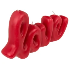 BOUGIE LETTRES LOVE 3 MÈCHES 20X3.8X11.8CM ROUGE