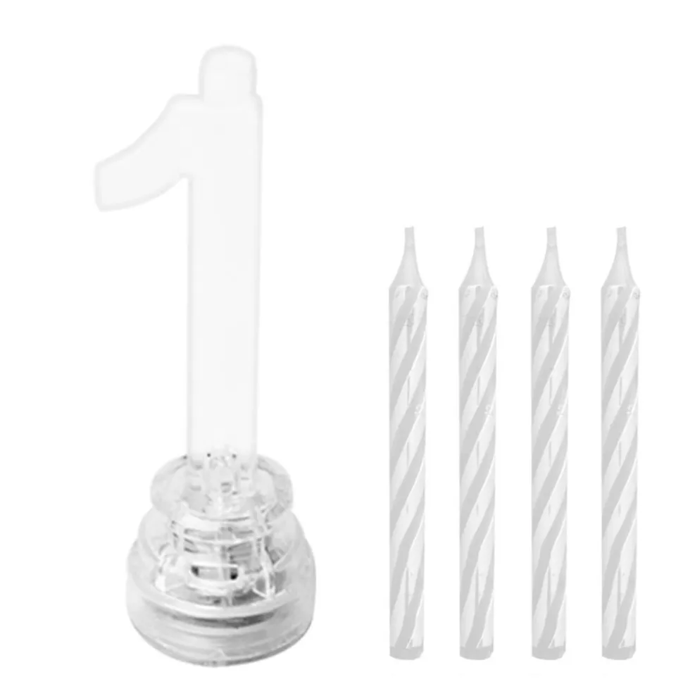 BOUGIE LUMINEUSE CHIFFRE 1 LED CLIGNOTANT 7CM