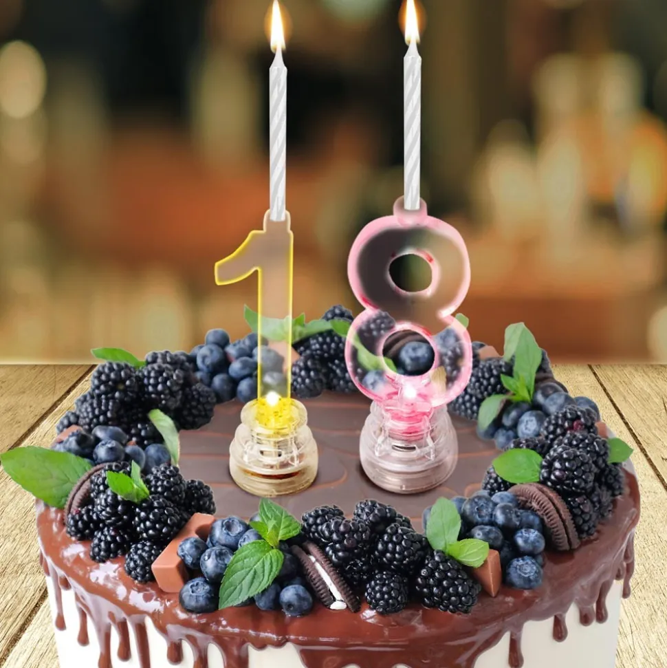 BOUGIE LUMINEUSE CHIFFRE 1 LED CLIGNOTANT 7CM