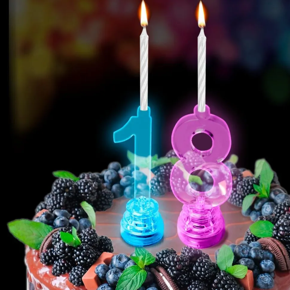 BOUGIE LUMINEUSE CHIFFRE 1 LED CLIGNOTANT 7CM