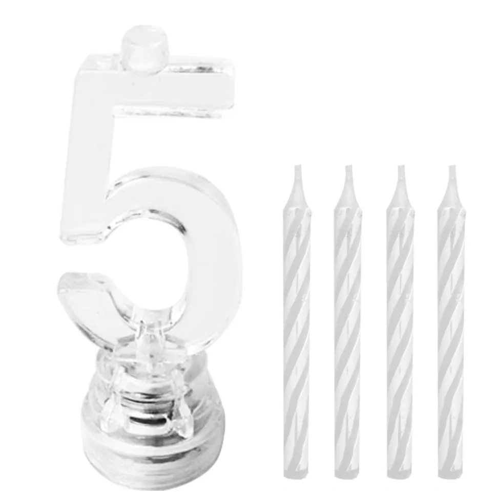 BOUGIE LUMINEUSE CHIFFRE 5 LED CLIGNOTANT 7CM
