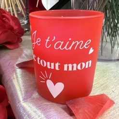 BOUGIE PARFUMÉE VERRE AMOUR MESSAGE AFFECTIF