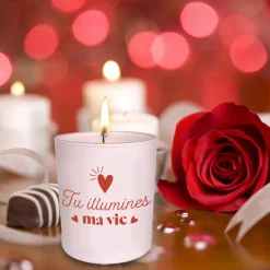 BOUGIE PARFUMÉE VERRE AMOUR MESSAGE AFFECTIF
