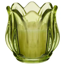 BOUGIE PARFUMÉE VERRE FLORAL 7.5CM 10H