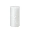 BOUGIE PILIER CIRE RUSTIQUE 8X6CM 25H BLANC