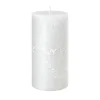 BOUGIE PILIER CIRE RUSTIQUE 11X7CM 51H BLANC