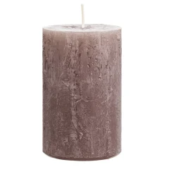 BOUGIE PILIER CIRE RUSTIQUE 11X7CM 51H BRUN