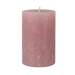 BOUGIE PILIER CIRE RUSTIQUE 11X7CM 51H ROSE ANTIQUE