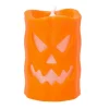 BOUGIE PILIER LED JACK O'LANTERN 10X6CM ORANGE