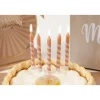 10 BOUGIES ANNIVERSAIRE ÉCLAT AVEC BOBÈCHES 7.8CM