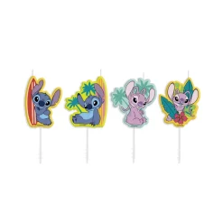 4 BOUGIES ANNIVERSAIRE STITCH ANGEL
