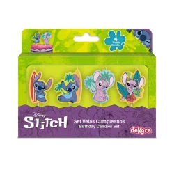 4 BOUGIES ANNIVERSAIRE STITCH ANGEL