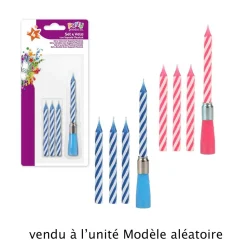 4 BOUGIES AVEC SUPPORT MUSICAL