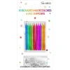 10 BOUGIES AVEC SUPPORTS 7.5CM MULTICOLORE