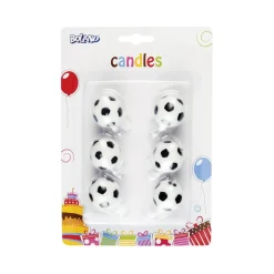 6 BOUGIES BALLON DE FOOTBALL