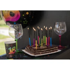12 BOUGIES BICOLORE ANNIVERSAIRE MULTI 12.5CM