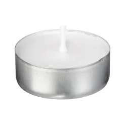 50 BOUGIES CHAUFFE-PLATS BASIQUE 4H 3.8CM BLANC